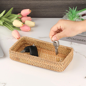 Rattan Key Storage Basket for Entryway