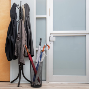 Multifunctional Black Mesh Umbrella Stand