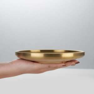 Decorative Gold-Tone Key Storage Bowl